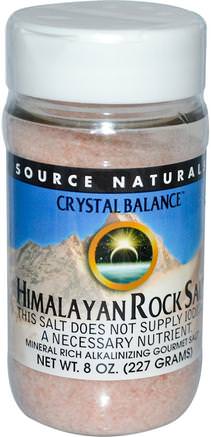 Himalayan Rock Salt, 8 oz (227 g) by Source Naturals-Hälsa, Ph-Balans Alkalisk, Mat, Kryddor Och Kryddor, Salt Naturligt Salt