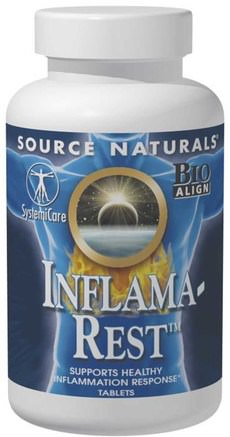 Inflama-Rest, 60 Tablets by Source Naturals-Örter, Skullcap, Inflammation