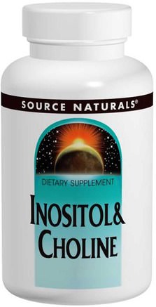 Inositol & Choline, 800 mg, 100 Tablets by Source Naturals-Vitaminer, Kolin Och Inositol