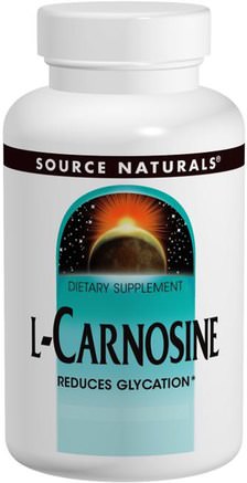 L-Carnosine, 500 mg, 60 Tablets by Source Naturals-Kosttillskott, Aminosyror, L Carnosin