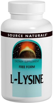 L-Lysine, 1.000 mg, 100 Tablets by Source Naturals-Kosttillskott, Aminosyror, L Lysin
