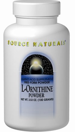 L-Ornithine Powder, 3.53 oz (100 g) by Source Naturals-Kosttillskott, Aminosyror, L Ornitin