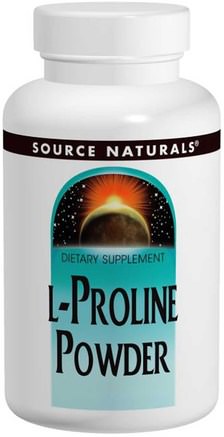 L-Proline Powder, 4 oz (113.4 g) by Source Naturals-Kosttillskott, Aminosyror, L Prolin