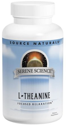 L-Theanine, 200 mg, 60 Capsules by Source Naturals-Kosttillskott, Aminosyror, L-Teanin