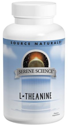 L-Theanine, 200 mg, 60 Tablets by Source Naturals-Kosttillskott, Aminosyror, L-Teanin