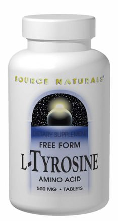L-Tyrosine, 500 mg, 100 Tablets by Source Naturals-Kosttillskott, Aminosyror, L Tyrosin