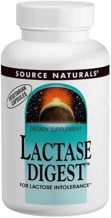 Lactase Digest, 180 Veggie Caps by Source Naturals-Kosttillskott, Enzymer, Laktas, Matsmältningsenzymer