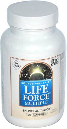 Life Force Multiple, No Iron, 120 Capsules by Source Naturals-Livskraft