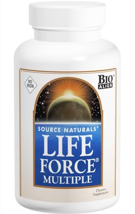 Life Force Multiple, No Iron, 180 Tablets by Source Naturals-Vitaminer, Multivitaminer, Livskraft
