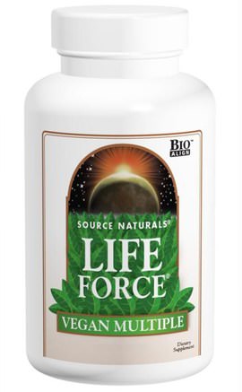 Life Force, Vegan Multiple, 120 Tablets by Source Naturals-Vitaminer, Multivitaminer