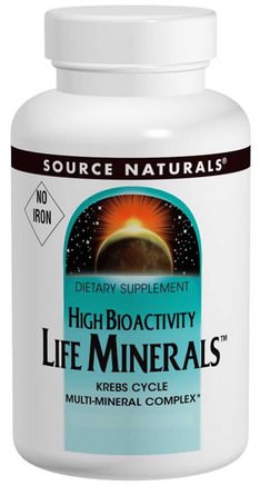 Life Minerals, No Iron, 120 Tablets by Source Naturals-Kosttillskott, Mineraler, Flera Mineraler