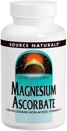 Magnesium Ascorbate, 1000 mg, 120 Tablets by Source Naturals-Kosttillskott, Mineraler, Magnesiumaskorbat