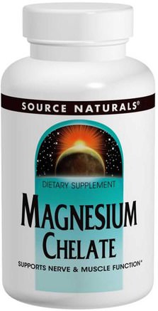 Magnesium Chelate, 100 mg, 250 Tablets by Source Naturals-Kosttillskott, Mineraler