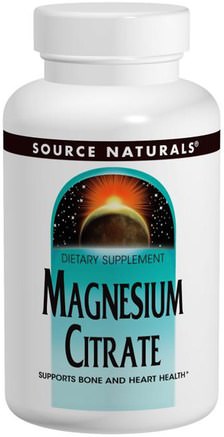 Magnesium Citrate, 133 mg, 180 Capsules by Source Naturals-Kosttillskott, Mineraler, Magnesiumcitrat