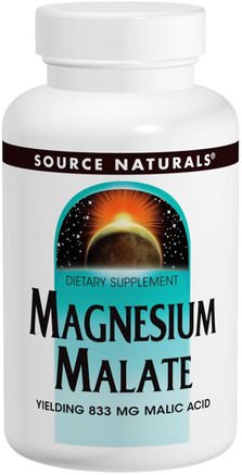 Magnesium Malate, 180 Tablets by Source Naturals-Kosttillskott, Mineraler, Magnesiummalat