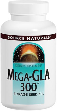 Mega-GLA 300, 120 Softgels by Source Naturals-Kosttillskott, Efa Omega 3 6 9 (Epa Dha), Borrolja