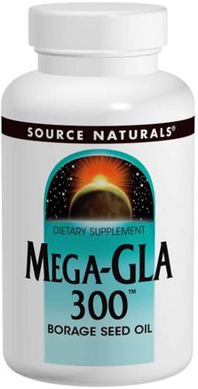 Mega-GLA 300, 60 Softgels by Source Naturals-Kosttillskott, Efa Omega 3 6 9 (Epa Dha), Borrolja