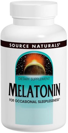 Melatonin, Timed Release, 3 mg, 240 Tablets by Source Naturals-Kosttillskott, Melatonin Tid Frisättning