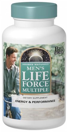 Mens Life Force Multiple, 180 Tablets by Source Naturals-Vitaminer, Män Multivitaminer, Livskraft