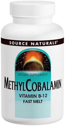 Methylcobalamin Fast Melt, 5 mg, 60 Tablets by Source Naturals-Vitaminer, Vitamin B12, Vitamin B12 - Metylcobalamin