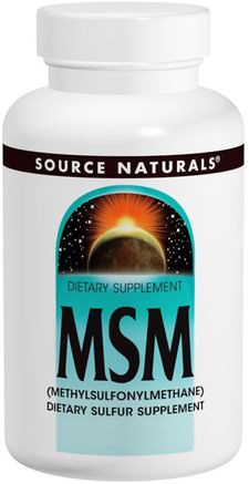 MSM, 1000 mg, 120 Tablets by Source Naturals-Hälsa, Artrit