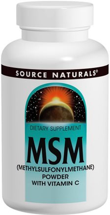 MSM (Methylsulfonylmethane) Powder, with Vitamin C, 8 oz (227 g) by Source Naturals-Kosttillskott, Mineraler, Artrit