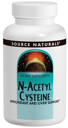 N-Acetyl Cysteine, 1000 mg, 120 Tablets by Source Naturals-Kosttillskott, Aminosyror, Nac (N Acetylcystein), Antioxidanter, Vitamin E + Selen