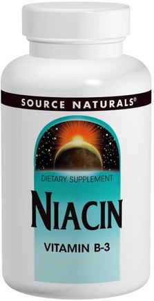 Niacin, 100 mg, 250 Tablets by Source Naturals-Vitaminer, Vitamin B, Vitamin B3, Vitamin B3 - Niacin
