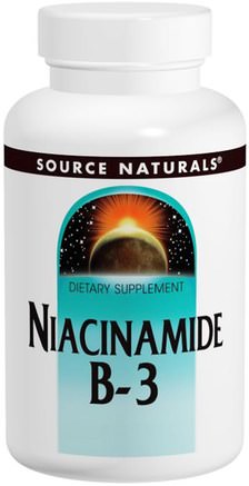 Niacinamide B-3, 100 mg, 250 Tablets by Source Naturals-Vitaminer, Vitamin B3, Vitamin B3 - Niacinamid