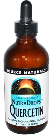 NutraDrops Quercetin, 4 fl oz (118.28 ml) by Source Naturals-Kosttillskott, Quercetin