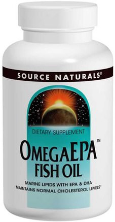 OmegaEPA Fish Oil, 1.000 mg, 200 Softgels by Source Naturals-Kosttillskott, Efa Omega 3 6 9 (Epa Dha), Fiskolja, Mjölkgjorda Fiskoljor