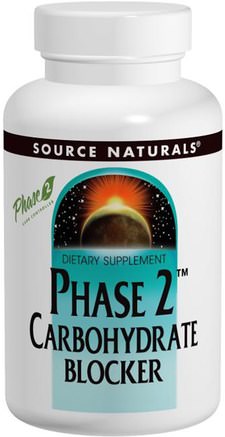 Phase 2 Carbohydrate Blocker, 500 mg, 60 Tablets by Source Naturals-Kosttillskott, Vit Njurbönaxtrakt Fas 2