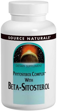 Phytosterol Complex with Beta Sitosterol, 113 mg, 180 Tablets by Source Naturals-Kosttillskott, Fytosteroler, Beta Sitosterol