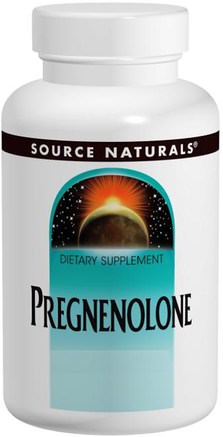 Pregnenolone, 50 mg, 120 Tablets by Source Naturals-Kosttillskott, Pregnenolon 50 Mg