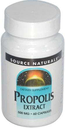 Propolis Extract, 500 mg, 60 Capsules by Source Naturals-Kosttillskott, Biprodukter, Bi Propolis
