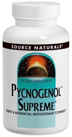 Pycnogenol Supreme, 30 Tablets by Source Naturals-Kosttillskott, Antioxidanter, Pyknogenol