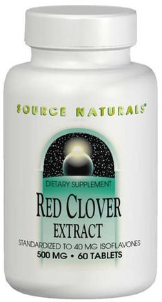 Red Clover Extract, 500 mg, 60 Tablets by Source Naturals-Örter, Rödklöver