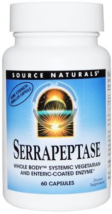 Serrapeptase, 60 Capsules by Source Naturals-Kosttillskott, Enzymer, Serrapeptas