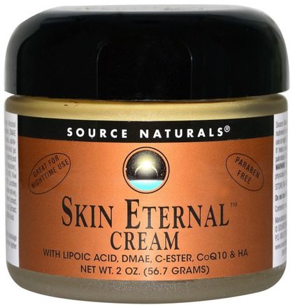 Skin Eternal Cream, 2 oz (56.7 g) by Source Naturals-Skönhet, Ansiktsvård, Krämer Lotioner, Serum, Coq10 Hud, Hälsa, Alfa Lipoic Syra Krämer Spray