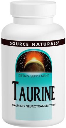 Taurine 1000, 1.000 mg, 240 Capsules by Source Naturals-Kosttillskott, Aminosyror, Taurin
