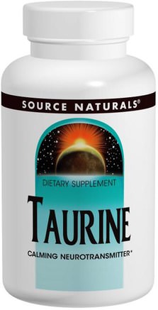 Taurine, 500 mg, 120 Tablets by Source Naturals-Kosttillskott, Aminosyror, Taurin