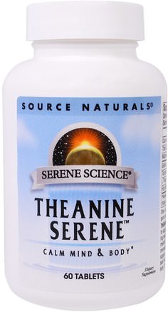 Theanine Serene, 60 Tablets by Source Naturals-Kosttillskott, L Teanin, L-Teanin