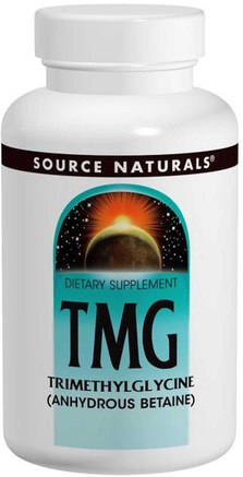 TMG, Trimethylglycine, 750 mg, 240 Tablets by Source Naturals-Tillskott, Tmg (Vattenfritt Betain)