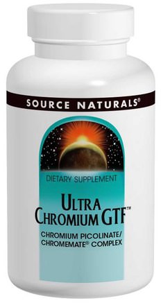 Ultra Chromium GTF, 200 mcg, 120 Tablets by Source Naturals-Kosttillskott, Mineraler, Krom Gtf (Glukos Toleransfaktor)