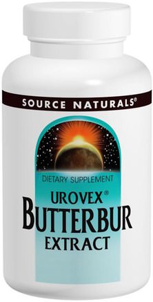 Urovex Butterbur Extract, 60 Softgels by Source Naturals-Hälsa, Allergier, Butterbur, Huvudvärk