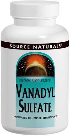 Vanadyl Sulfate, 10 mg, 100 Tablets by Source Naturals-Kosttillskott, Vanadylsulfatvanadium