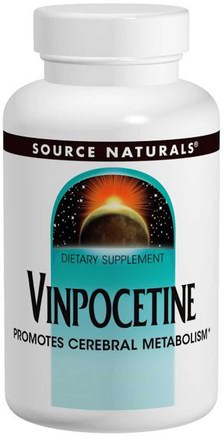 Vinpocetine, 10 mg, 120 Tablets by Source Naturals-Hälsa, Uppmärksamhet Underskott Störning, Lägga Till, Adhd, Hjärna, Vinpocetin, Örter, Periwinkle