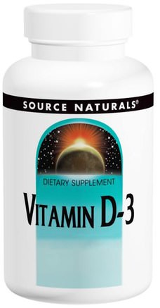 Vitamin D-3, 400 IU, 200 Tablets by Source Naturals-Vitaminer, Vitamin D3