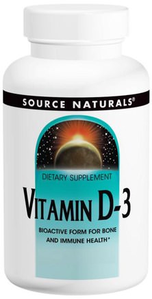 Vitamin D-3, 5.000 IU, 240 Capsules by Source Naturals-Vitaminer, Vitamin D3
