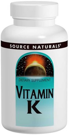 Vitamin K, 500 mcg, 200 Tablets by Source Naturals-Vitaminer, Vitamin K
